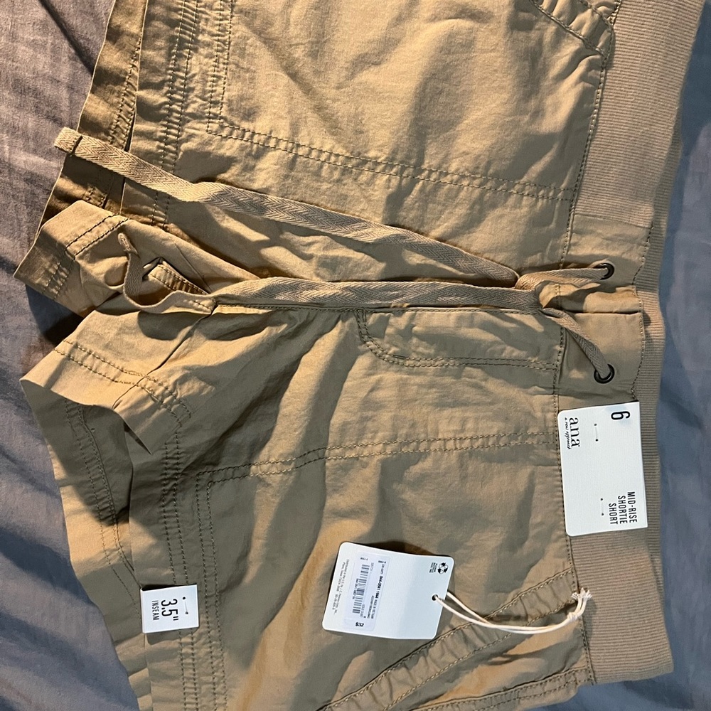 A.N.A Mid-Rise Shortie Short Tan size 6